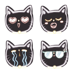 [LINE絵文字] Neon Cat Emojiの画像