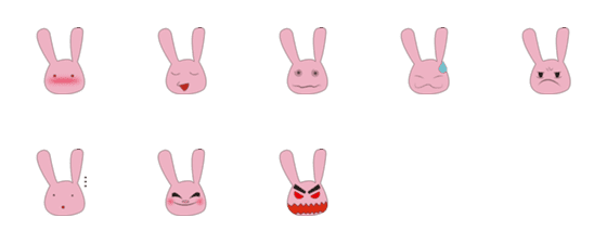 [LINE絵文字]Bunny stickerの画像一覧