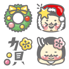 [LINE絵文字] 小福さん 冬とXmasと正月編の画像