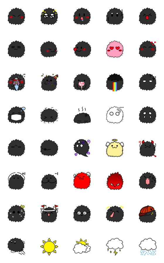 [LINE絵文字]black yarnの画像一覧