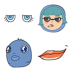 [LINE絵文字] Im a girl n fishの画像