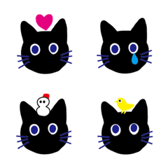 [LINE絵文字] 黒猫の絵文字の画像