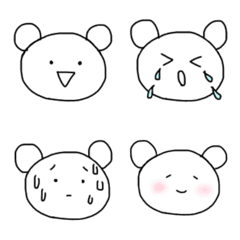 [LINE絵文字] クマのぽコちゃん絵文字の画像