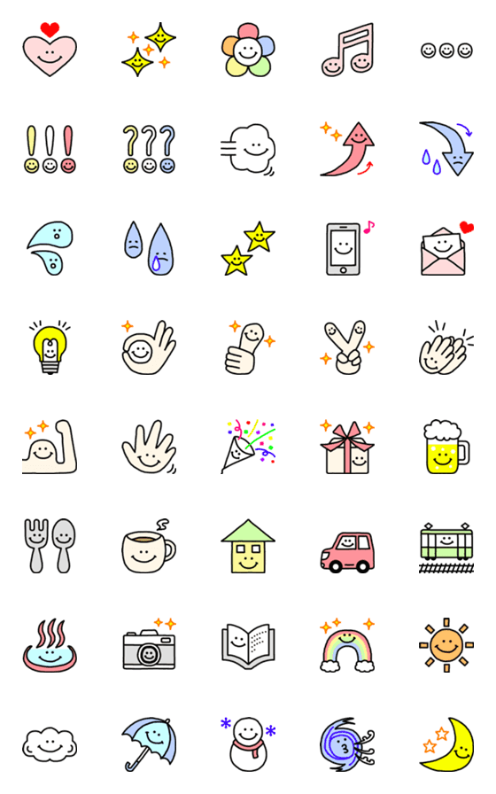 [LINE絵文字]スマイル 絵文字の画像一覧
