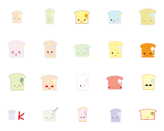 [LINE絵文字]Toast expressionの画像一覧