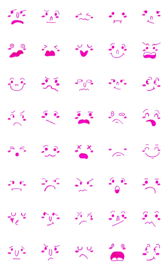 [LINE絵文字]Cute funny emoji Vol.59の画像一覧