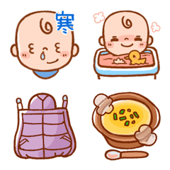 [LINE絵文字] 赤ちゃん＆子育て絵文字3(冬)の画像