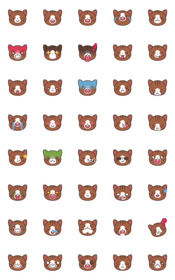 [LINE絵文字]Donut the Ginger Cat Emojiの画像一覧