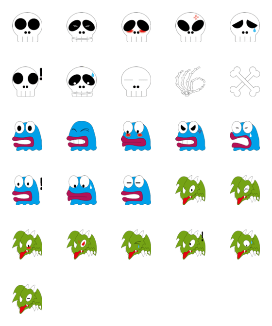 [LINE絵文字]モンスター 絵文字の画像一覧