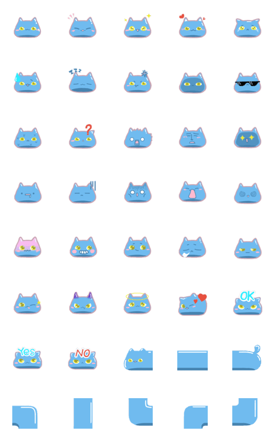 [LINE絵文字]Slime cat meowの画像一覧