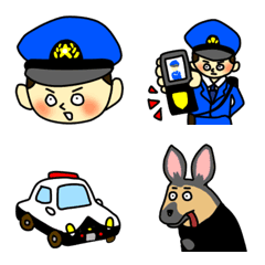 [LINE絵文字] ゆるい警察 絵文字の画像