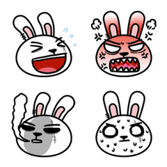 [LINE絵文字] TwoG Rabbit emoji 01の画像