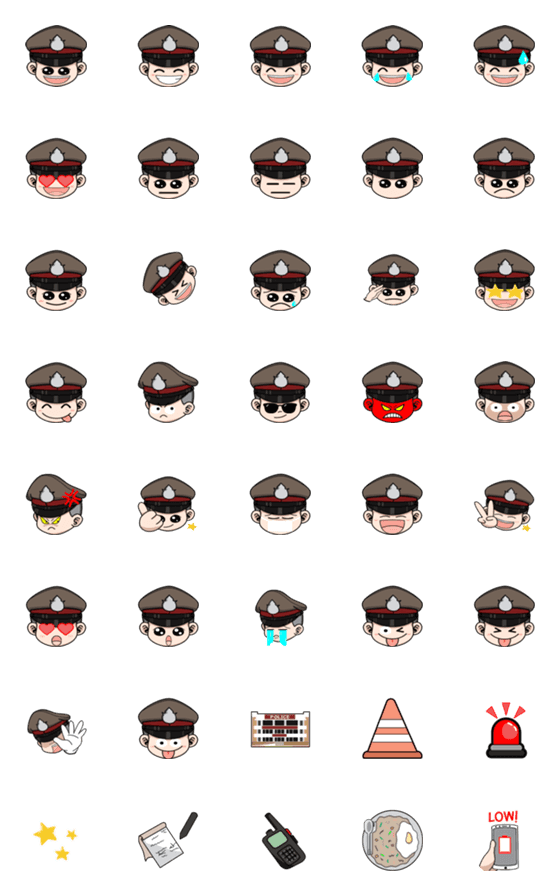 [LINE絵文字]new police man eieiの画像一覧