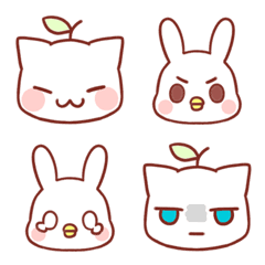 [LINE絵文字] Grasscat＆Chicken-Rabbit Emojiの画像