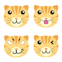 [LINE絵文字] Cat Face#1 by TeJi Studioの画像