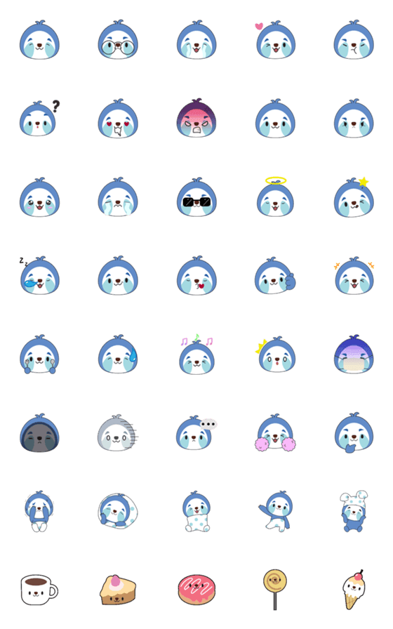 [LINE絵文字]Sloth Woobo Emojiの画像一覧