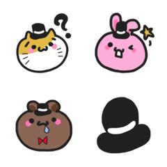 [LINE絵文字] BLACK with his BUDDIESの画像