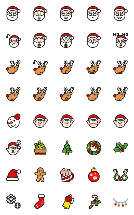 [LINE絵文字]Santa is coming to townの画像一覧