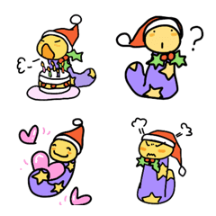 [LINE絵文字] 毛虫のクリスマスの画像