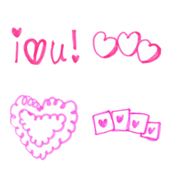 [LINE絵文字] Kid Drawn Heart V.1の画像