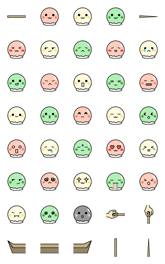 [LINE絵文字]Wagashi emotionsの画像一覧