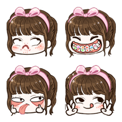 [LINE絵文字] August cute girl emojiの画像