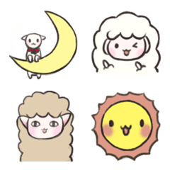 [LINE絵文字] May sheep  Happy family Emojiの画像