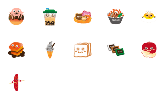 [LINE絵文字]Delicious food(Cartoon )の画像一覧