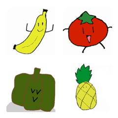 [LINE絵文字] 絵文字になった野菜たちの画像