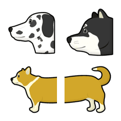 [LINE絵文字] りりしい 犬 横顔 絵文字の画像