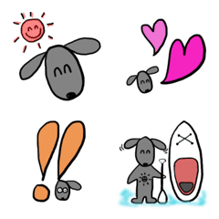 [LINE絵文字] flatcoatedretrieverのSUNちゃん絵文字の画像