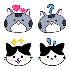 Line絵文字 さば白猫とかわいい猫の絵文字001 40種類 120円