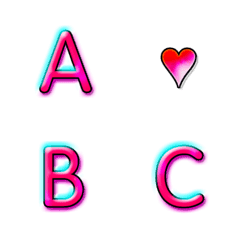 [LINE絵文字] ABC pink candyの画像