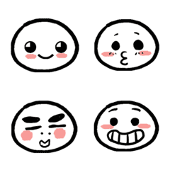 [LINE絵文字] White BaoBao emojiの画像