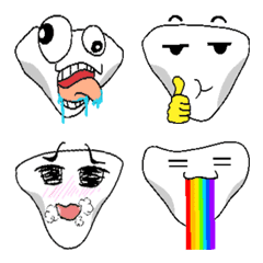 [LINE絵文字] Cute triangle creature emoticonの画像