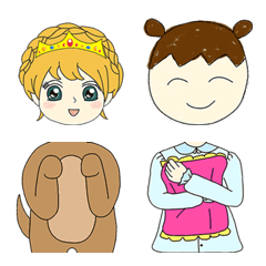 [LINE絵文字] Paper dollsの画像