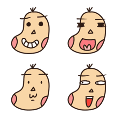 [LINE絵文字] Bean Man-Emojiの画像