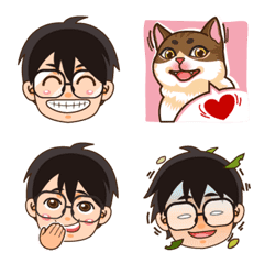 [LINE絵文字] Glasses boy stickerの画像