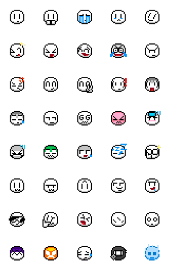 [LINE絵文字]Pixel Face of Chaosの画像一覧