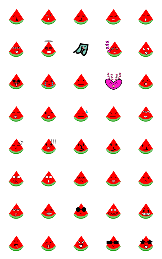 [LINE絵文字]Watermelon 2の画像一覧