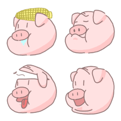 [LINE絵文字] Corn the pig (Head ver.)の画像