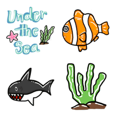 [LINE絵文字] cute cute 5 Under the seaの画像