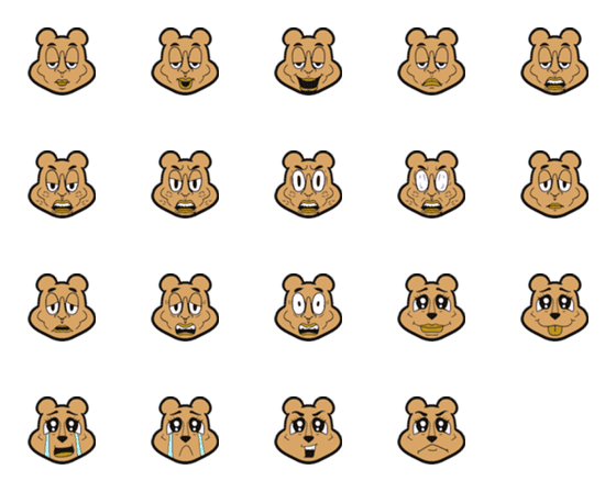 [LINE絵文字]Face bearの画像一覧