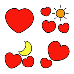 [LINE絵文字] handwriting heart Emojiの画像