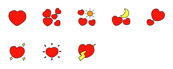 [LINE絵文字]handwriting heart Emojiの画像一覧