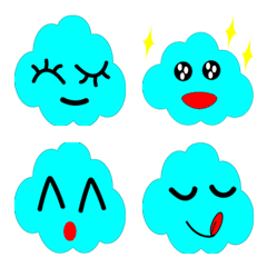 [LINE絵文字] Cute cloud expressionの画像