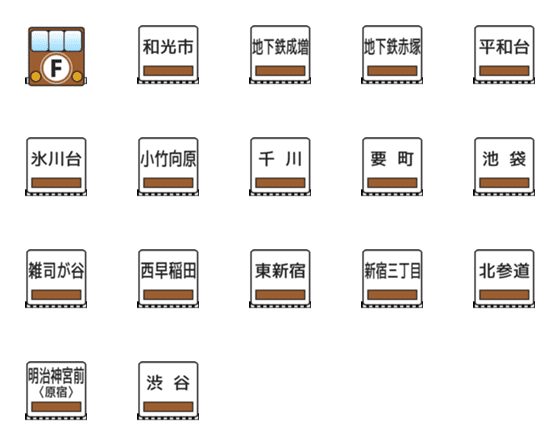 [LINE絵文字]副都心線（東京の地下鉄）の画像一覧