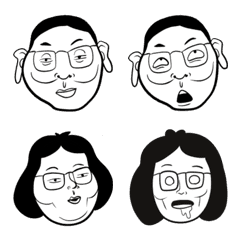 [LINE絵文字] Middle-aged man in glassesの画像