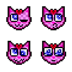 [LINE絵文字] Kitty Hearts Emoji Packの画像