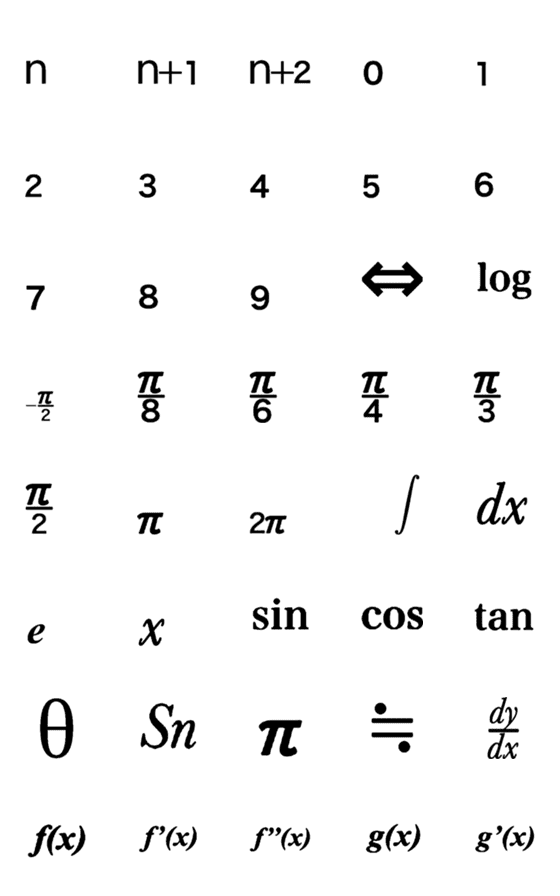 [LINE絵文字]数学に使えそうなやつ 2の画像一覧